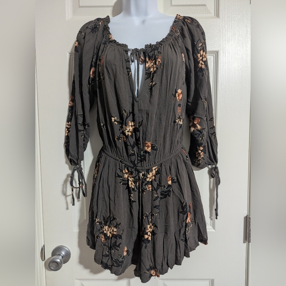 Free People Medium Floral Boho Romper - Picture 2 of 10